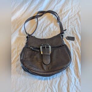 2/30$ NWT Minelli Chocolate Brown Crossbody Bag